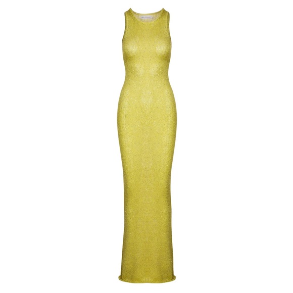 asta resort natalia dress chartreuse sequin Asta Resort Natalia Dress